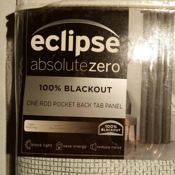 Eclipse Walken Rod Pocket Room Darkening Curtain 40W x 84L  Seafoam 2 Panels NEW - Picture 3 of 9